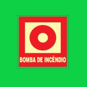 Placa de Sinalização E3 Bomba de Incêndio 20 x 20 REF - 1122