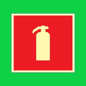 Placa de sinalização E5 extintor pó químico 20 x 20 REF - 1285