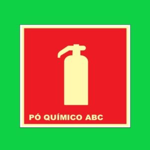 Placa de sinalização E5 extintor abc 20 x 20 REF -1112