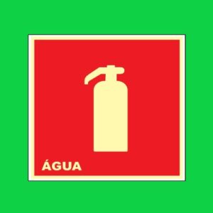 Placa de sinalização E5 extintor de água 20 x 20  REF - 1846