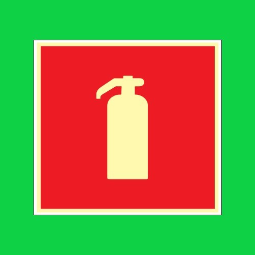 Placa de sinalização E5 extintor pó químico 20 x 20 REF - 1285