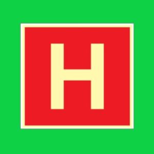 Placa de sinalização E9 hidrante 20 x 20  REF - 1120