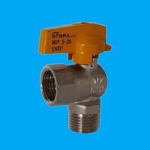 Válvula esfera angular gás 1/2 polegada macho X fêmea REF - 113