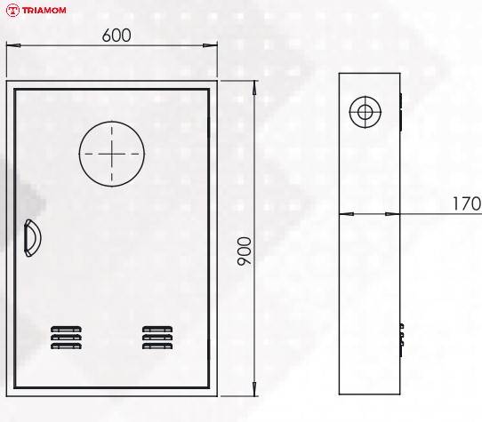 Abrigo para Hidrante 90X60X30cm Sobrepor REF - 1884 - Imagem 2