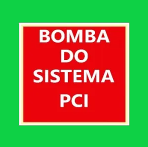 Placa de sinalização bomba do sistema PCI 30 x 15 REF - 1683