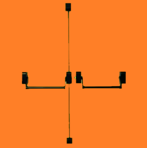 Barra antipânico com aste para porta  dupla sem chave REF - 457