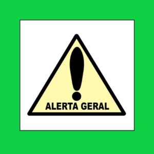 Placa de sinalização A1 alerta geral 20 x 20 REF - 1510