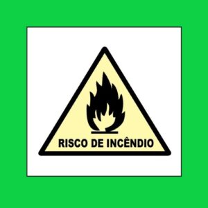 Placa de sinalização A2 risco de incêndio 20 x 20  REF - 1290