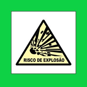 Placa de sinalização A3 risco de explosão 20 x 20  REF - 1445