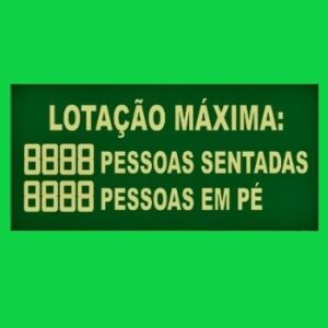 Placa de sinalização M2 lotação maxima 30 x 15 REF - 886