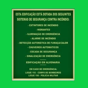 Placa de sinalização 40 x 30  M1 I REF - 1299