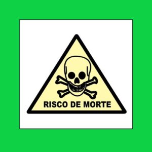 Placa de sinalização  PM risco de morte 20 x 20  REF - 1692