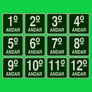 Placa de sinalização S17 pavimentos 15 x 15 REF - 1124