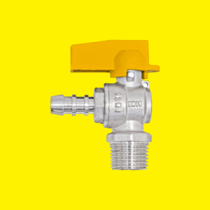 Registro esfera 90 para  gás com bico 1/2  x  3/8 REF - 586