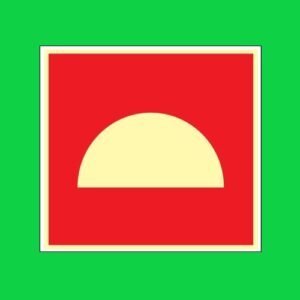 Placa de sinalização hidrante simbolo meia lua 20 x 20 REF - 1251