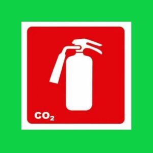 Placa de sinalização E5 20 x 20 Extintor Co2 REF - 1284